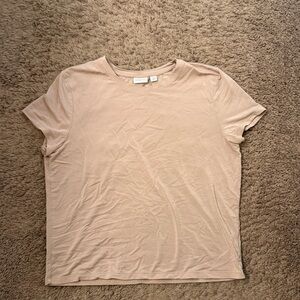 Aritzia Light Beige Short Sleeve Tee